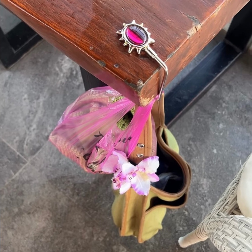 Pink Sun Accent Purse Hook - Women Accessories
